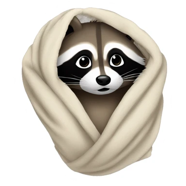 RACCOON IN A BLANKET sticker