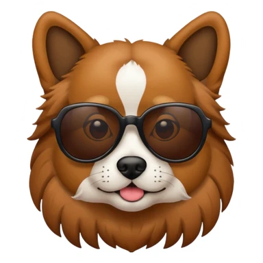 A dog with sun glasses  sticker