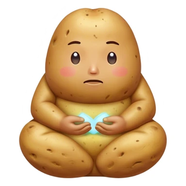 meditater potato  sticker