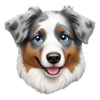 australian shepherd with blue eyes sticker