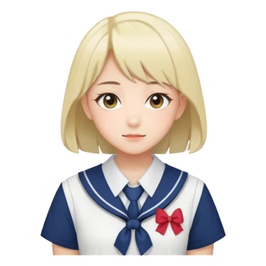 Anime girl named lili chan  with Seifuku sticker