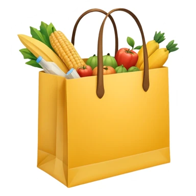 shopping bag yellow sticker