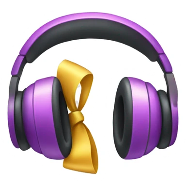 Headphones with bow  sticker