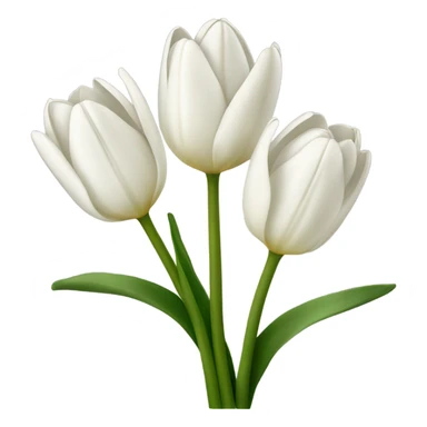 ramo de tulipanes blancos  sticker