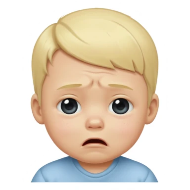 blond baby boy crying sticker