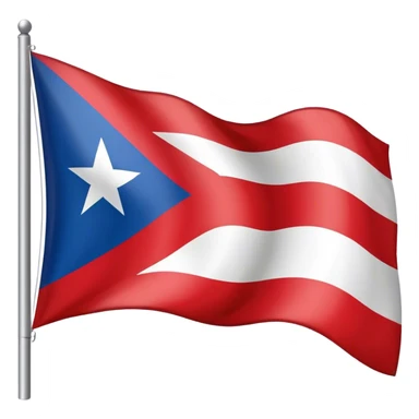 Black and white Puerto Rico flag sticker