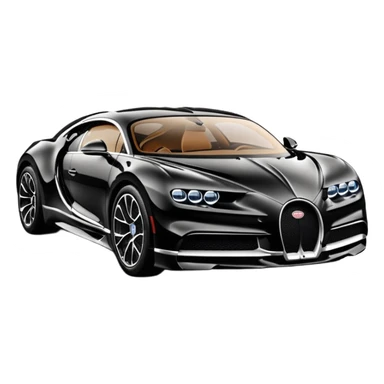 black bugatti chiron made from diamonds sticker