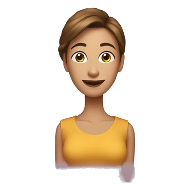 crea un emoji de una mujer en una foto  sticker