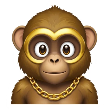 Dark monkey with a dew eag and gold chain sticker