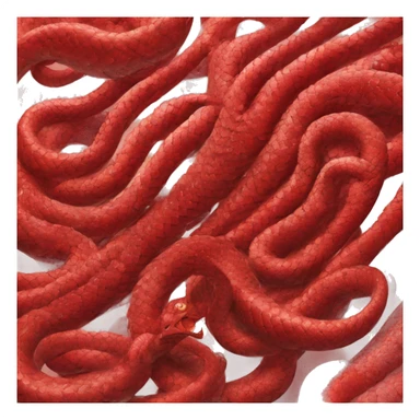 two red cobras circling around eachother sticker