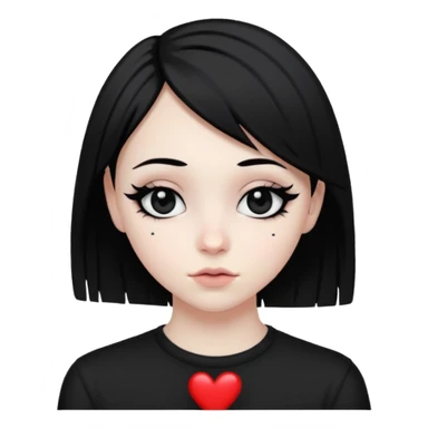 Emo heart eyes sticker