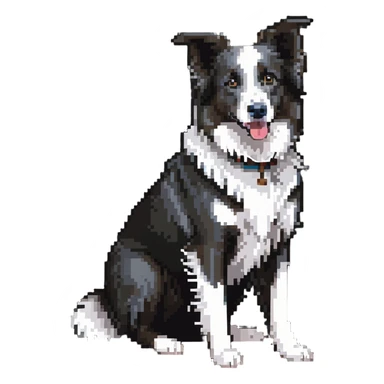 Merle Border Collie dog full body sticker