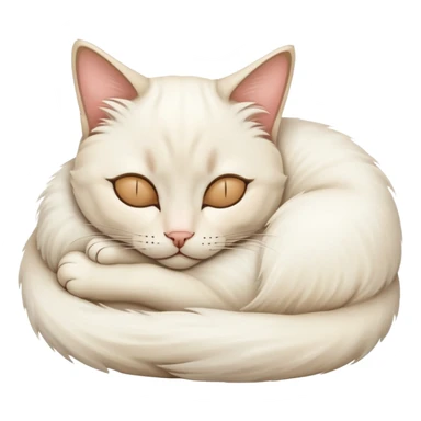 White Siam cat sleep sticker