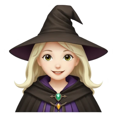 crie uma bruxinha de anime sticker