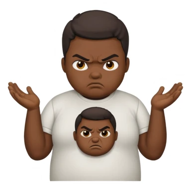 blacky boy heyab fat and angry  sticker