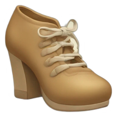 Asiatique avec des chaussures sticker