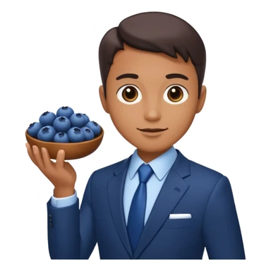 make the bluberies larger but still keep the business person sticker