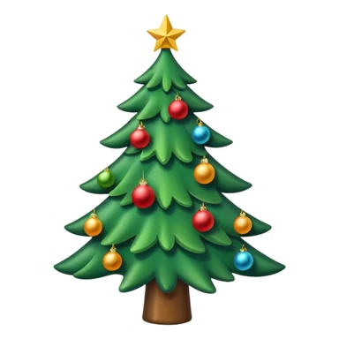 green Christmas tree sticker