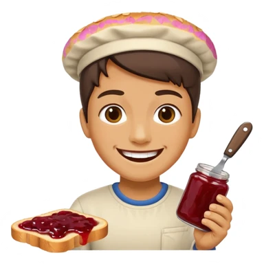 나이프로 식빵에 잼 바르기 sticker