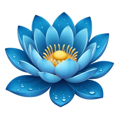 Blue colour lotus  sticker