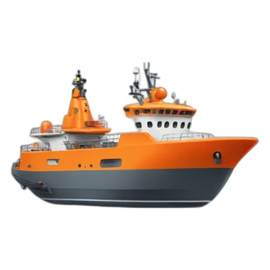 orange rescue ship sticker