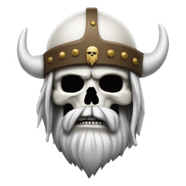 Viking skull and beard  sticker