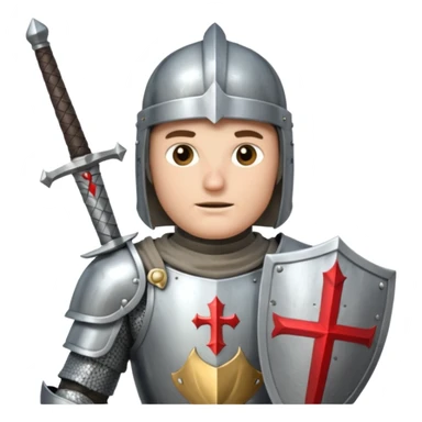 crusader knight sticker