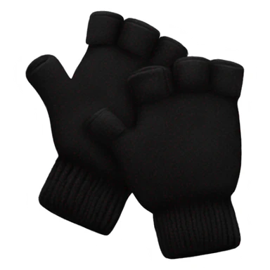 Black fingerless gloves sticker