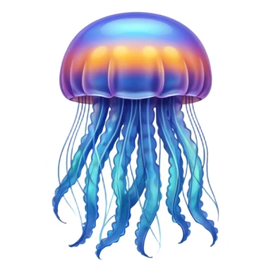 jellyfish with unique design and color but i want a simple one i dont want color orange and blue sticker