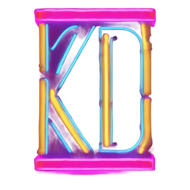 Neon 'RaketaMarket' grocery shop sign sticker