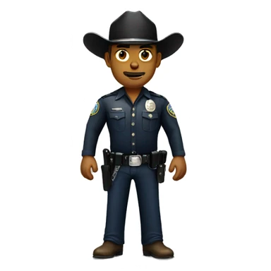 police cowboy sticker
