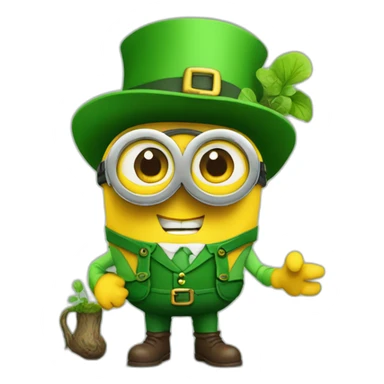 Minions sur un Leprechaun sticker