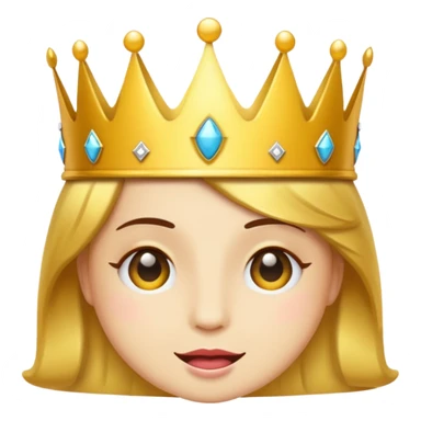 Wink emoji with crown sticker