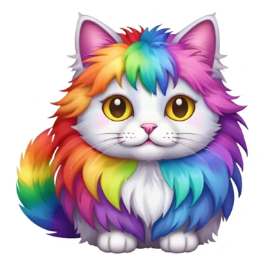 Cat with rainbow sticker