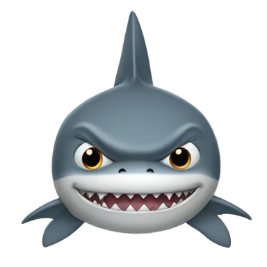 Shark with feet and collar angry  sticker