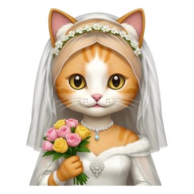 cat brides sticker