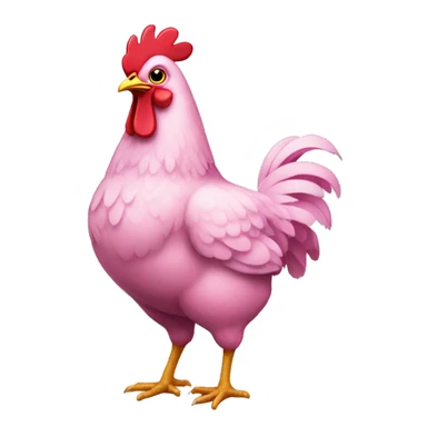 pink chicken  sticker
