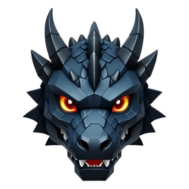 Minecraft black dragon head sticker