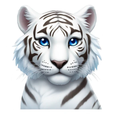 White tiger and white swan sticker