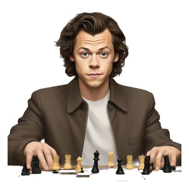 harry styles playing checkers sticker