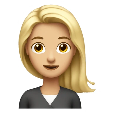 Maestra rubia con pelo largo sticker