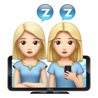 Sisters 💨 watching Zeus tv sticker
