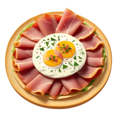 Tostada española con jamón serrano  sticker