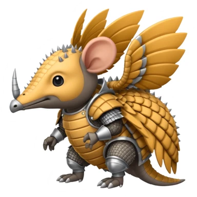 winged armadillo sticker