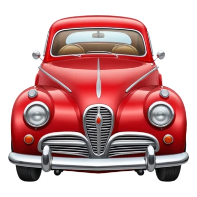 Illustrate a classic vintage car with chrome details & round headlights. sticker