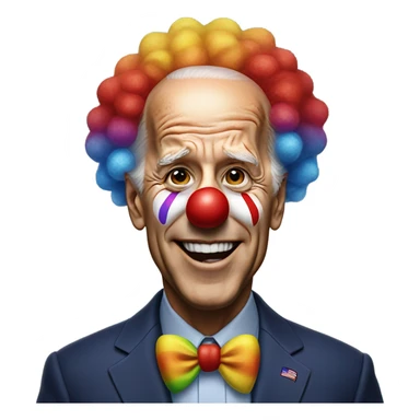 Biden in a clown outfit sticker