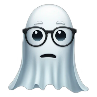 Ghost with glasses sticker
