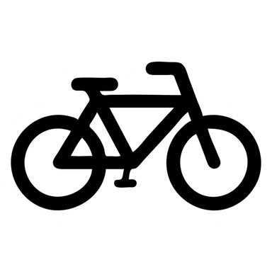 solid filled bike icon sticker