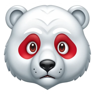 Eisbäre mit grimmigen bösen Blick und leuchtenden roten Augen sticker