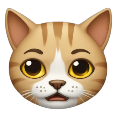 Mad crying cat sticker